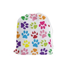 Paw Print Drawstring Pouch (large) by artworkshop