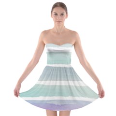 Watercolor Strapless Bra Top Dress by artworkshop