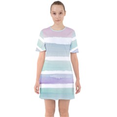 Watercolor Sixties Short Sleeve Mini Dress by artworkshop