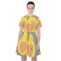 Avocado-yellow Sailor Dress by nate14shop