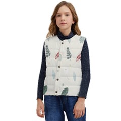 Background-gry Abstrac Kid s Short Button Up Puffer Vest	