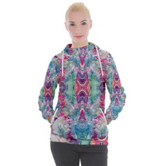 Painted Flames Symmetry Iv Women s Hooded Pullover by kaleidomarblingart