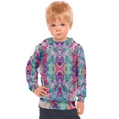 Painted Flames Symmetry Iv Kids  Hooded Pullover by kaleidomarblingart