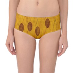 Mustard Mid-waist Bikini Bottoms by nate14shop