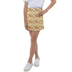 Hot-dog-pizza Kids  Tennis Skirt by nate14shop