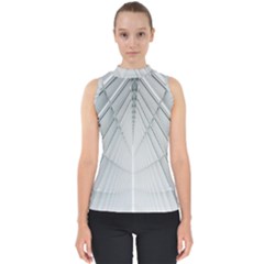 Architecture Building Mock Neck Shell Top by artworkshop