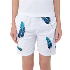 Feather Bird Women s Basketball Shorts by artworkshop