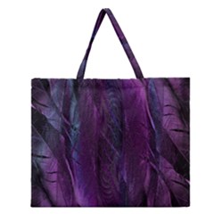 Feather Zipper Large Tote Bag by artworkshop