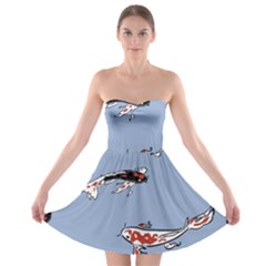 Fish Carp Koi Koi Strapless Bra Top Dress by artworkshop