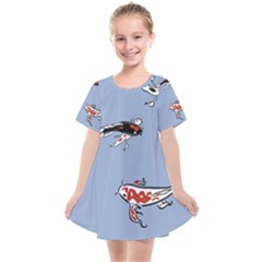 Fish Carp Koi Koi Kids  Smock Dress by artworkshop