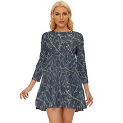 Nature Twigs Long Sleeve Babydoll Dress