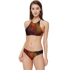 Space Science Banded Triangle Bikini Set