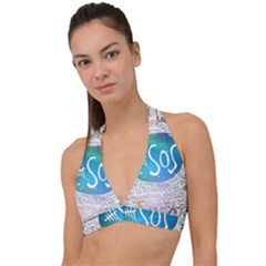 5 Seconds Of Summer Collage Quotes Halter Plunge Bikini Top by nate14shop