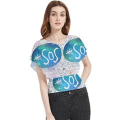 5 Seconds Of Summer Collage Quotes Butterfly Chiffon Blouse