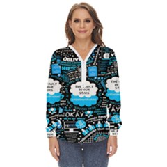 The Fault In Our Stars Collage Zip Up Long Sleeve Blouse