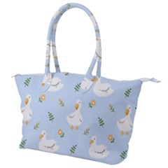 Duck-flower-seamless-pattern-background Canvas Shoulder Bag by Jancukart