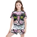 Black-cat-head Kids  Tee and Sports Shorts Set View1