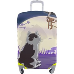 Cat-kitty-mouse-mice-escape-trick Luggage Cover (large) by Jancukart