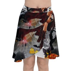 Halloween Chiffon Wrap Front Skirt by Jancukart