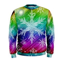 Christmas-snowflake-background Men s Sweatshirt