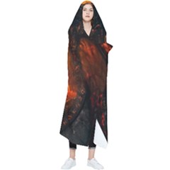 Dragon Fire Fantasy Art Wearable Blanket