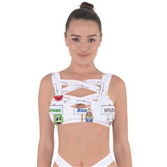 Graphic-smiley-color-diagram Bandaged Up Bikini Top by Jancukart