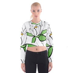 Lotus-flower-water-lily Cropped Sweatshirt