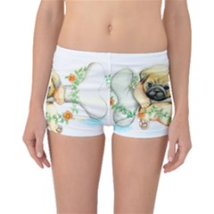 Pug-watercolor-cute-animal-dog Boyleg Bikini Bottoms