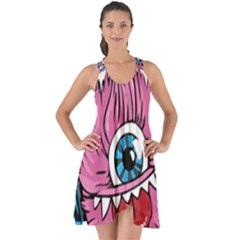 Monster-headphones-headset-listen Show Some Back Chiffon Dress