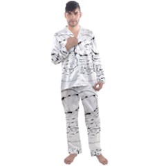 Astronaut-moon-space-astronomy Men s Long Sleeve Satin Pajamas Set