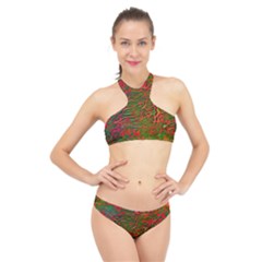 Background-pattern-texture- High Neck Bikini Set