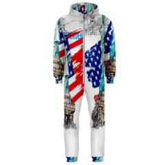 Statue Of Liberty Independence Day Poster Art Hooded Jumpsuit (men) by Jancukart