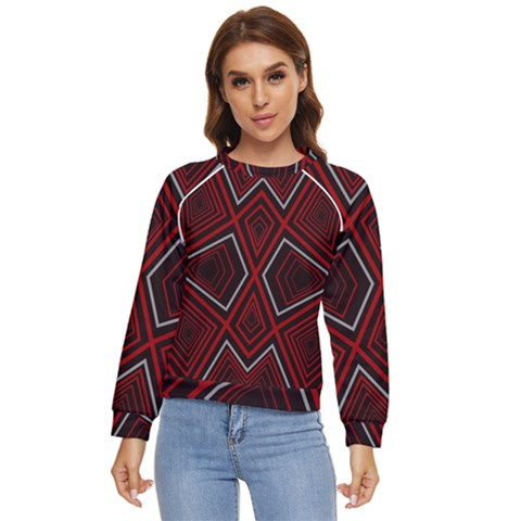 Abstract Pattern Geometric Backgrounds Women s Long Sleeve Raglan Tee by Eskimos