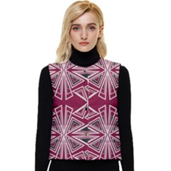 Abstract Pattern Geometric Backgrounds  Women s Short Button Up Puffer Vest by Eskimos