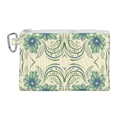 Folk Flowers Print Floral Pattern Ethnic Art Canvas Cosmetic Bag (large) by Eskimos