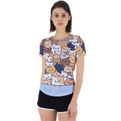 Cat-kitten Back Cut Out Sport Tee