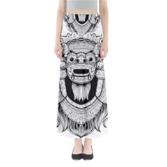 Balinese-art Barong-drawing-bali Full Length Maxi Skirt