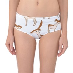 Cute Animal Deer Mid-waist Bikini Bottoms by artworkshop