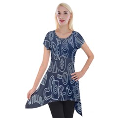 Internet Planet Drinks Short Sleeve Side Drop Tunic by artworkshop