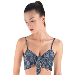 Internet Planet Drinks Woven Tie Front Bralet by artworkshop