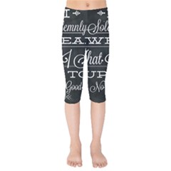 I Solemnly Swear Harry Potter Kids  Capri Leggings  by nate14shop