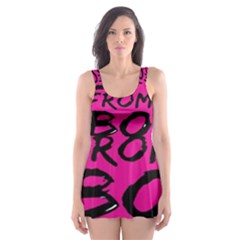 Bow To Toe Cheer Pink Skater Dress Swimsuit by nate14shop