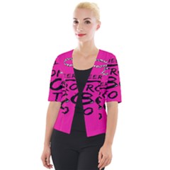 Bow To Toe Cheer Pink Cropped Button Cardigan by nate14shop