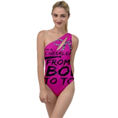 Bow To Toe Cheer Pink To One Side Swimsuit by nate14shop