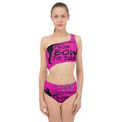 Bow To Toe Cheer Pink Spliced Up Two Piece Swimsuit by nate14shop