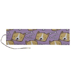 Corgi Pattern Roll Up Canvas Pencil Holder (l) by Sudhe