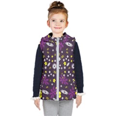 Background-a 003 Kids  Hooded Puffer Vest by nate14shop