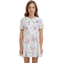 Background-a 007 Kids  Sweet Collar Dress