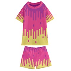 Background-a 013 Kids  Swim Tee And Shorts Set