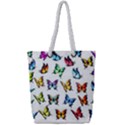 Big Collection Off Colorful Butterfiles Full Print Rope Handle Tote (Small) View1